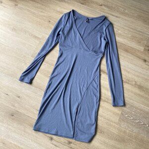 H&M long sleeve, bodycon dress, leg cut out